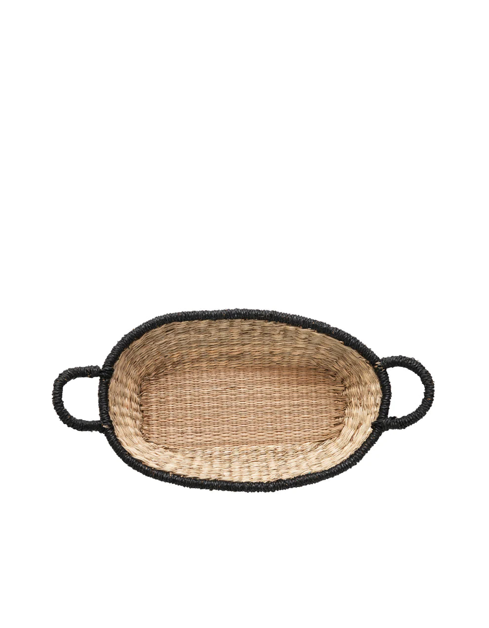 Black Trim Seagrass Basket