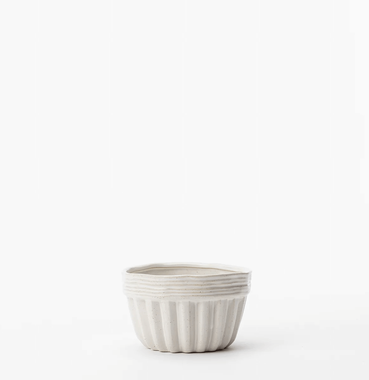 fluted stoneware bowl