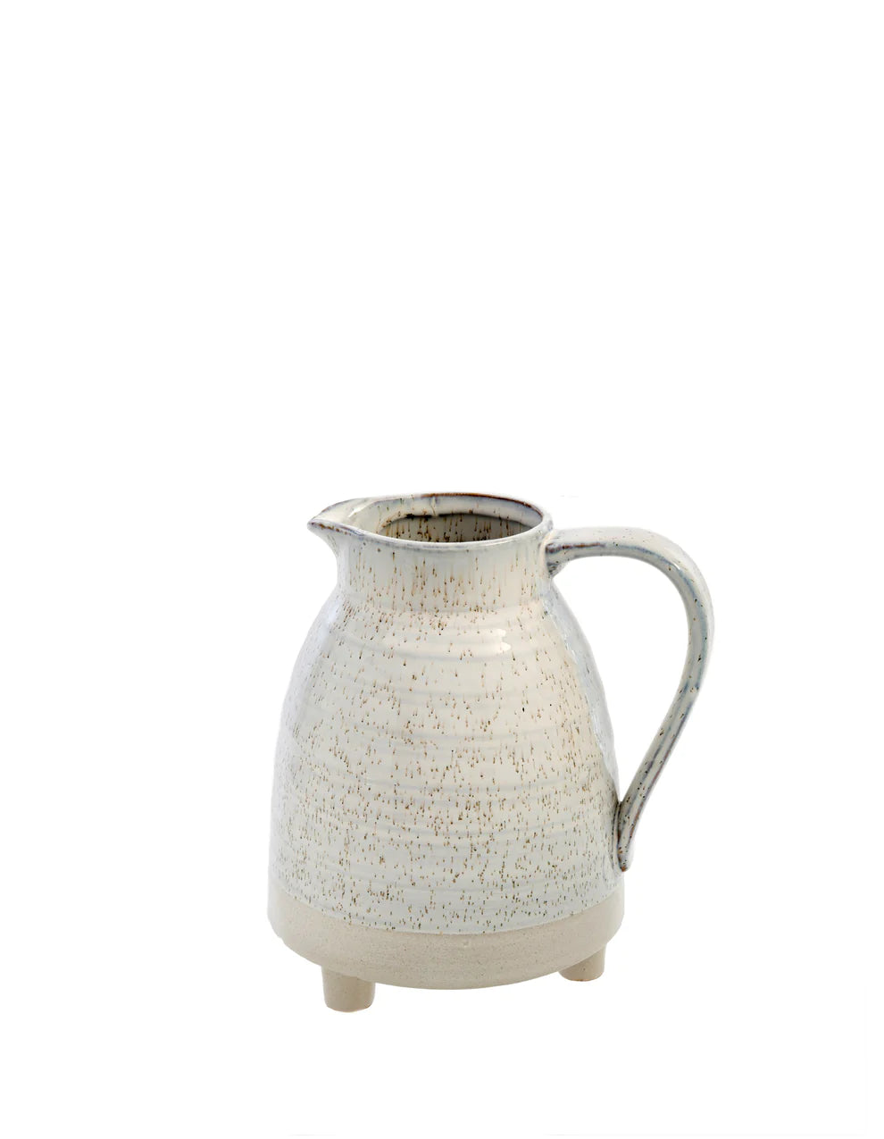 Footed Stoneware Pitcher