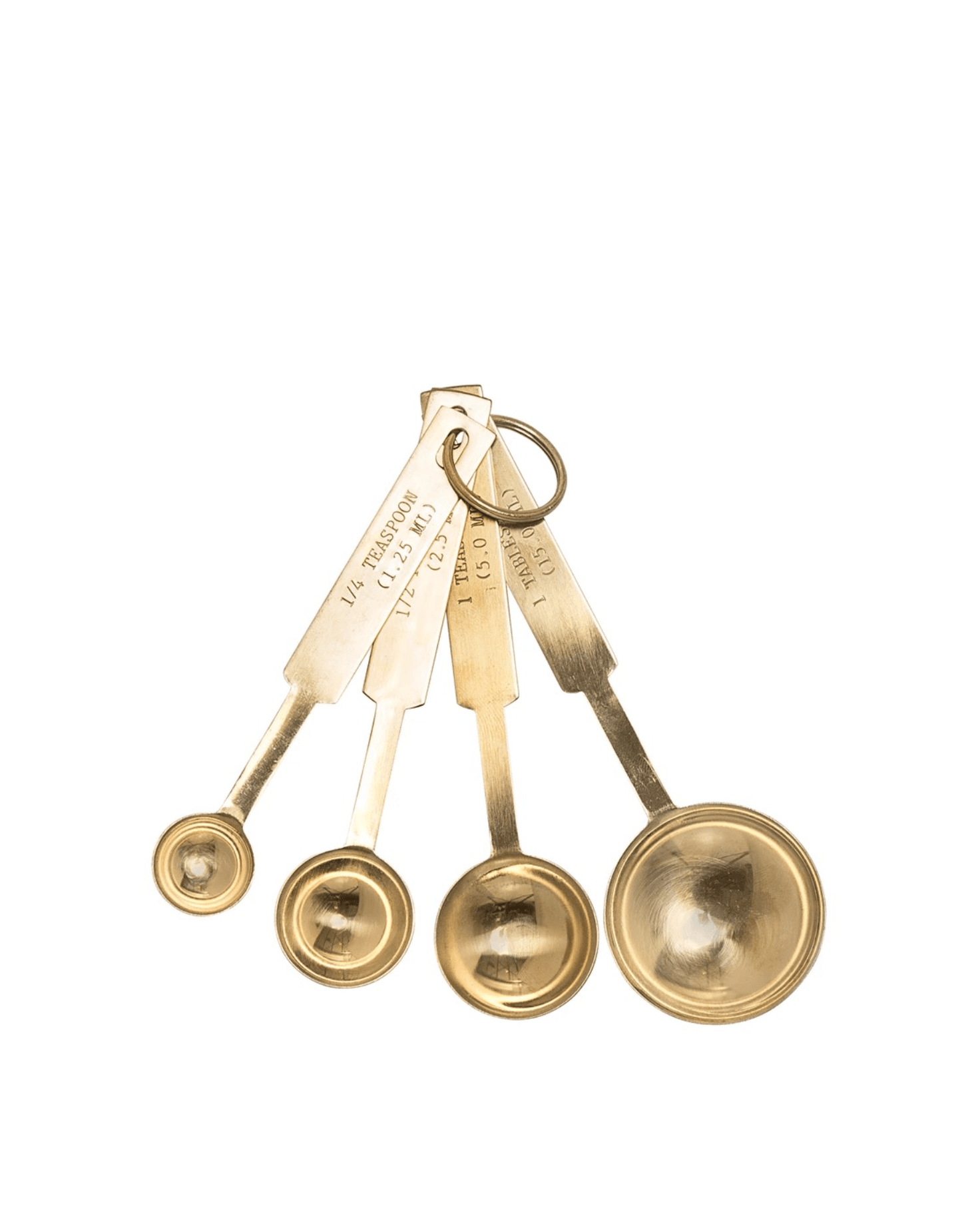 stainless steel gold measuring spoons