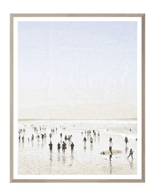 Sand coloured tone sandy beaches art print