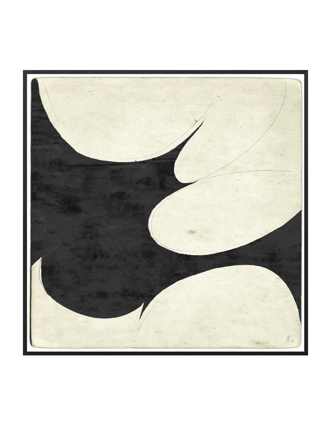 contemporary, minimal black and white artwork 