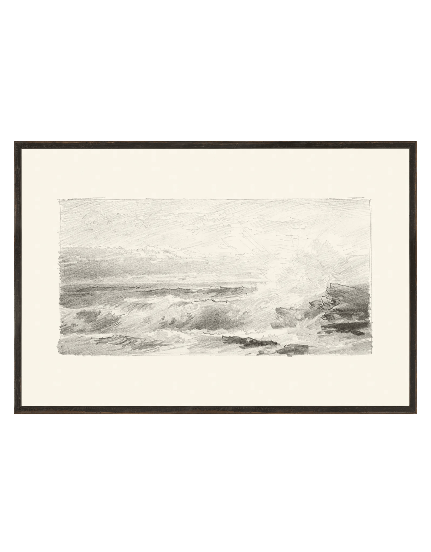 stormy sea drawing artwork