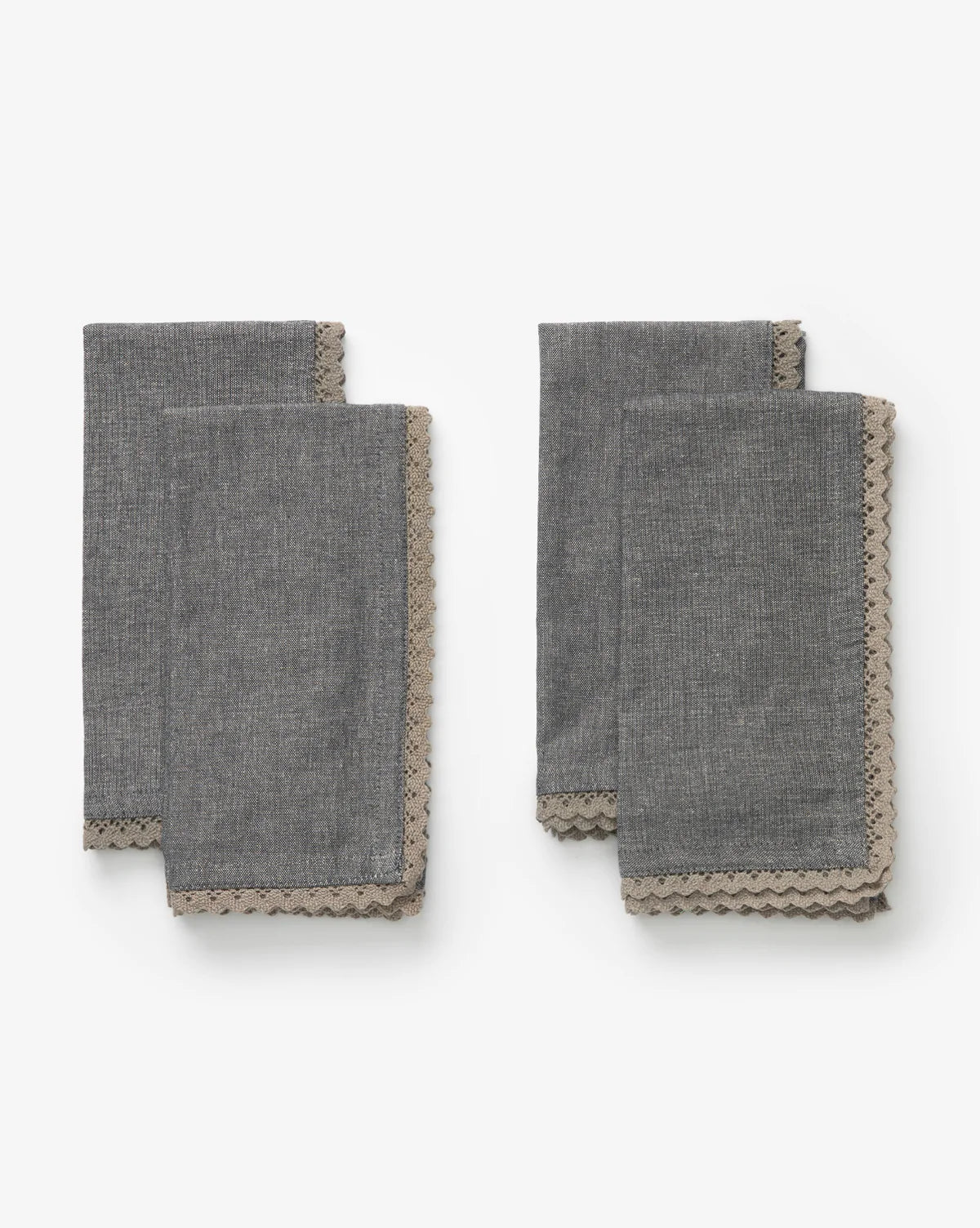 Lace Trimmed Cotton Napkin (Set of 4)