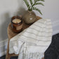 Striped Bamboo Turkish Hand Towel - Mist